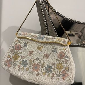 BEAUTIFUL VINTAGE BEADED BAG, MADE IN FRANCE